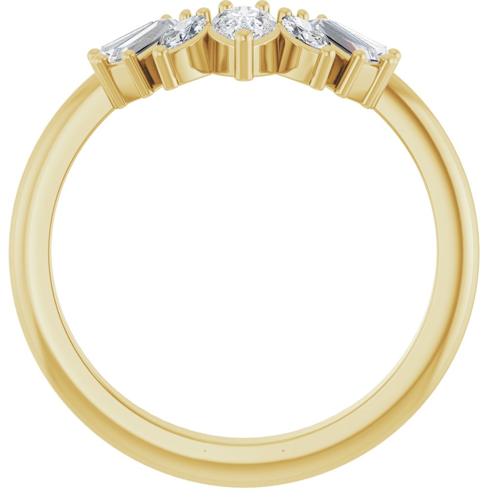 14K Yellow Gold 1/2 CTW Lab-Grown Diamond Contour Band