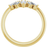 14K Yellow Gold 1/2 CTW Lab-Grown Diamond Contour Band