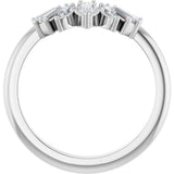 14K White Gold 1/2 CTW Lab-Grown Diamond Contour Band