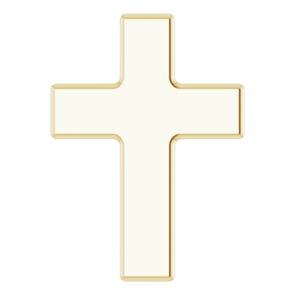 14K Yellow Gold Petite Cross Slide Pendant
