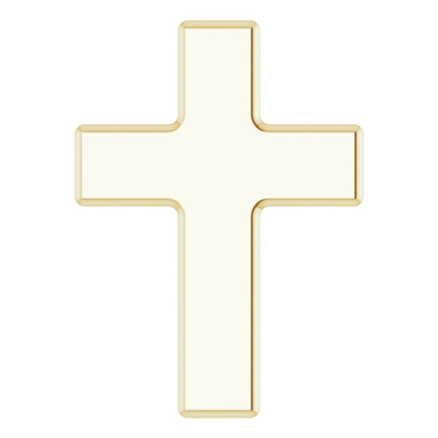 14K Yellow Gold Petite Cross Slide Pendant