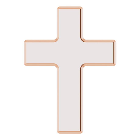 14K Rose Gold Petite Cross Slide Pendant