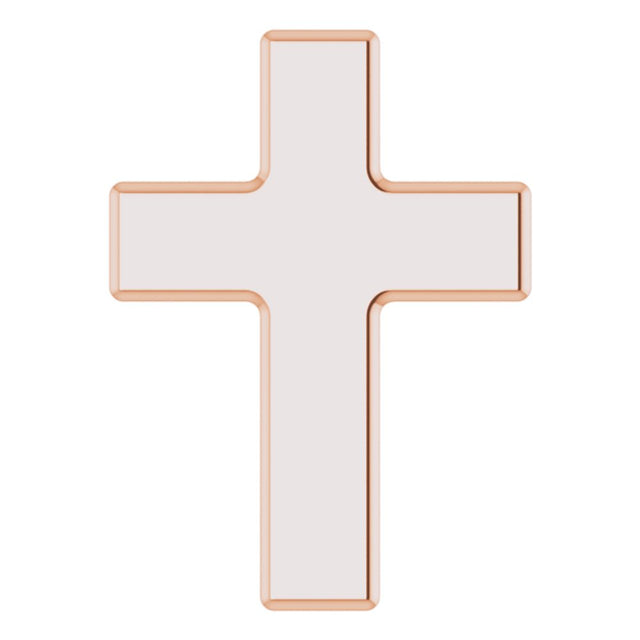 14K Rose Gold Petite Cross Slide Pendant