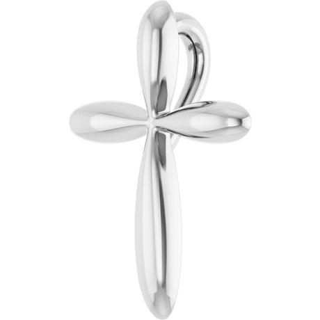 Sterling Silver 14.65x11.2 mm Cross Pendant
