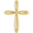 14K Yellow Gold 14.65x11.2 mm Cross Pendant
