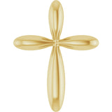 14K Yellow Gold 14.65x11.2 mm Cross Pendant
