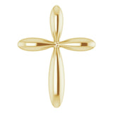 14K Yellow 14.65x11.2 mm Cross Pendant