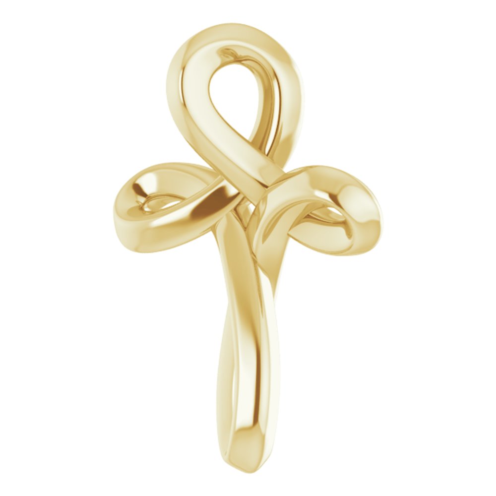 14K Yellow 13.35x10.42 mm Youth Cross Pendant