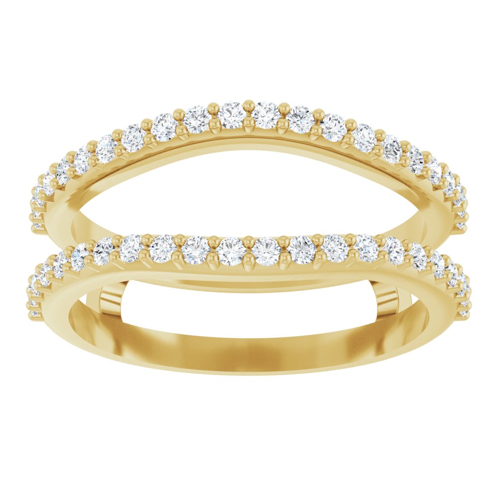 14K Yellow 1/4 CTW Natural Diamond Ring Guard