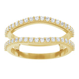 14K Yellow 1/4 CTW Natural Diamond Ring Guard