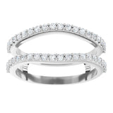 14K White 1/3 CTW Natural Diamond Accented Ring Guard