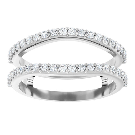 14K White 1/3 CTW Natural Diamond Accented Ring Guard