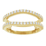 14K Yellow Gold 1/4 CTW Natural Diamond Ring Guard