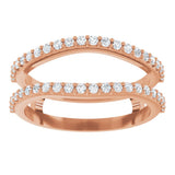 14K Rose Gold 1/4 CTW Natural Diamond Ring Guard
