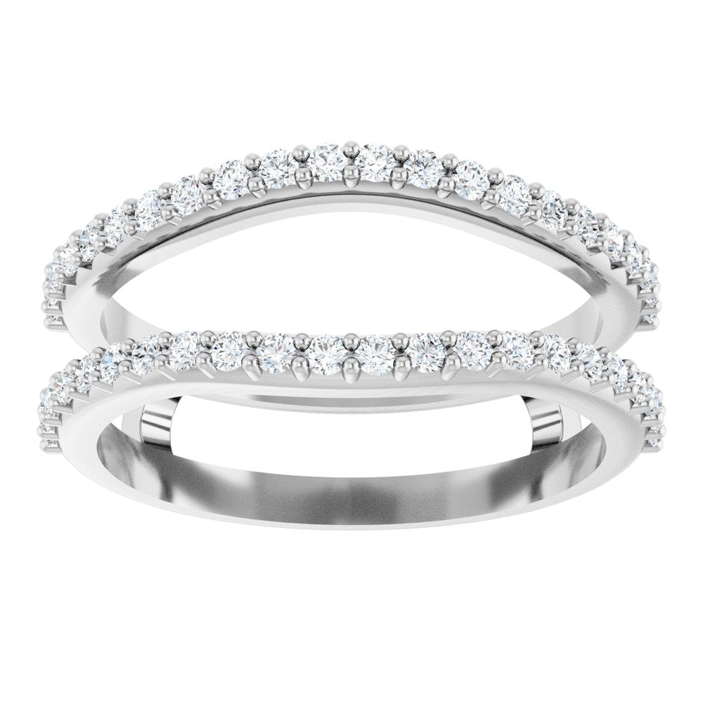 14K White Gold 1/3 CTW Natural Diamond Accented Ring Guard