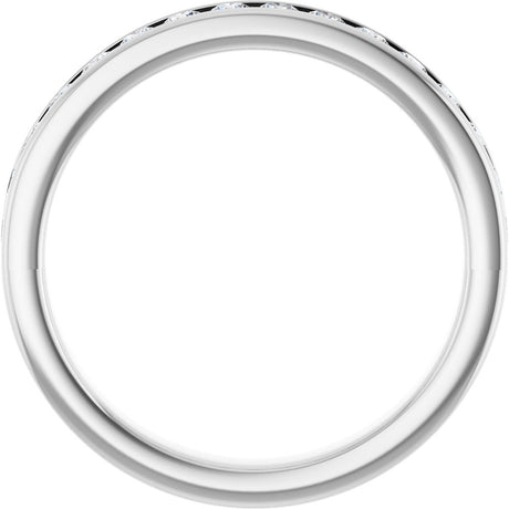 14K White 1/2 CTW Lab-Grown Diamond Anniversary Band