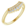 14K Yellow 1/6 CTW Natural Diamond Contour Band