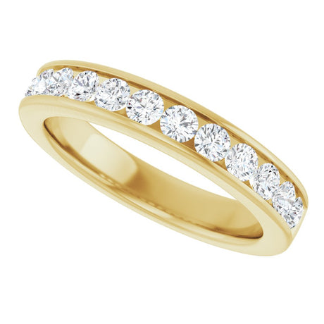 14K Yellow 3/4 CTW Lab-Grown Diamond Anniversary Band