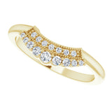 14K Yellow 1/6 CTW Natural Diamond Contour Band