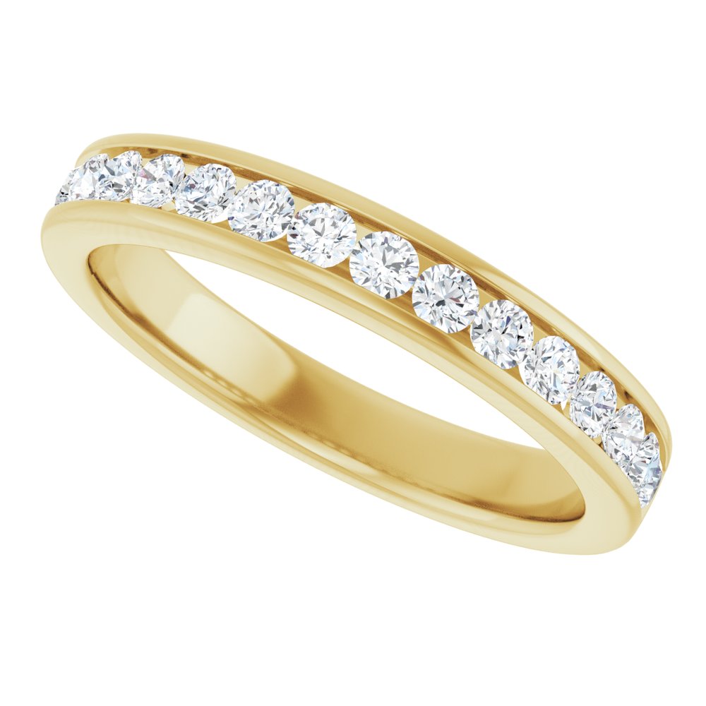 14K Yellow 1/2 CTW Lab-Grown Diamond Anniversary Band