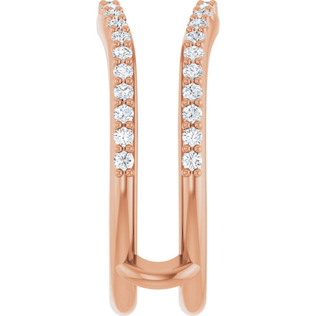 14K Rose Gold 1/4 CTW Natural Diamond Ring Guard