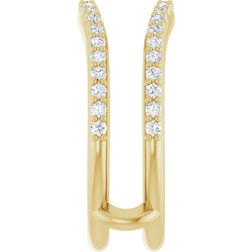14K Yellow Gold 1/4 CTW Natural Diamond Ring Guard