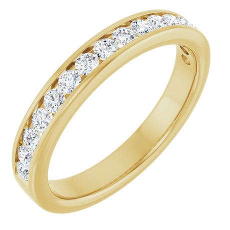 14K Yellow 1/2 CTW Lab-Grown Diamond Anniversary Band