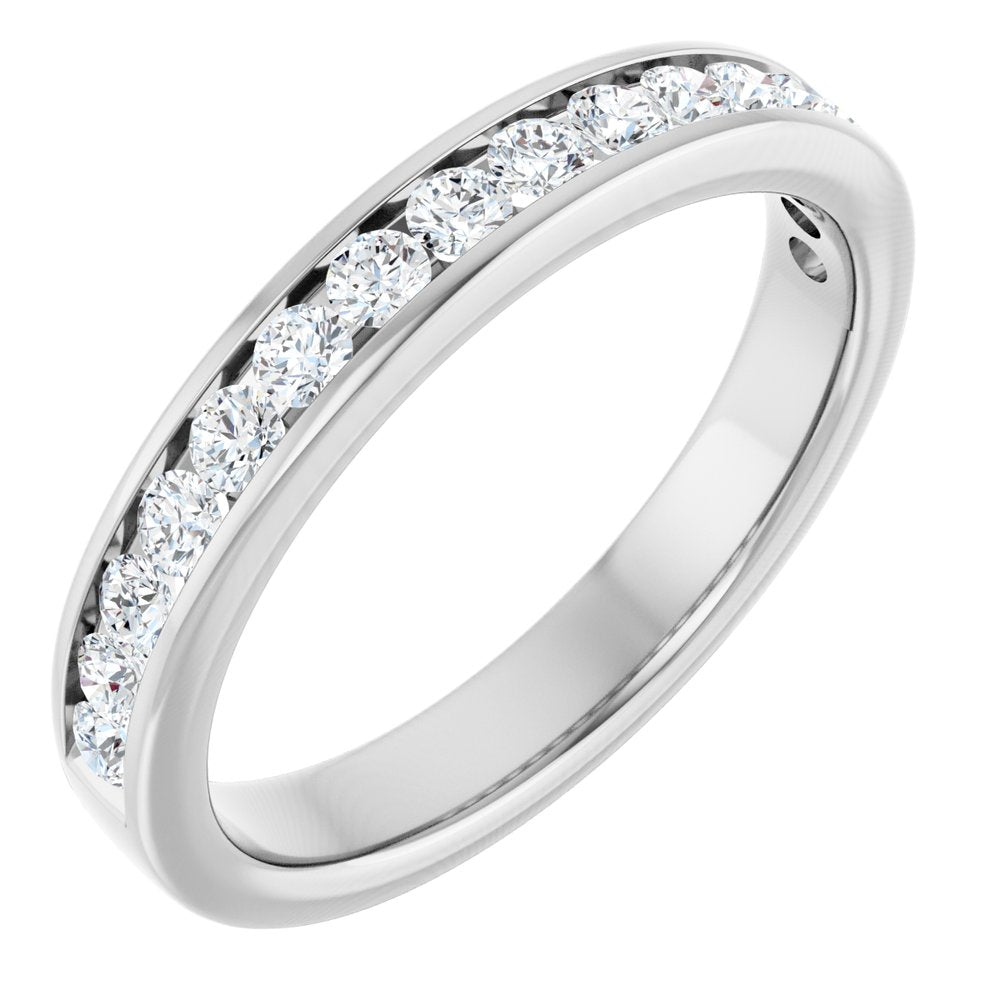 14K White 1/2 CTW Lab-Grown Diamond Anniversary Band