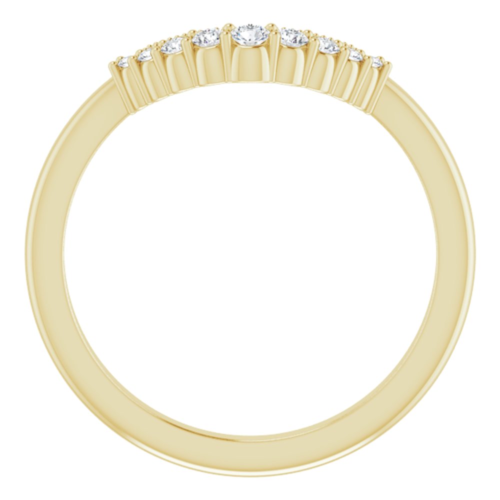 14K Yellow 1/6 CTW Natural Diamond Contour Band