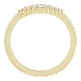 14K Yellow 1/6 CTW Natural Diamond Contour Band