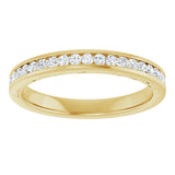 14K Yellow 3/8 CTW Natural Diamond Anniversary Band