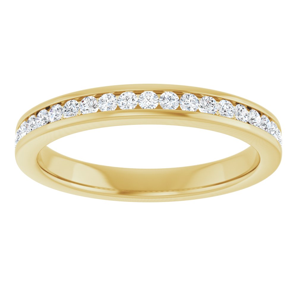 14K Yellow 3/8 CTW Natural Diamond Anniversary Band