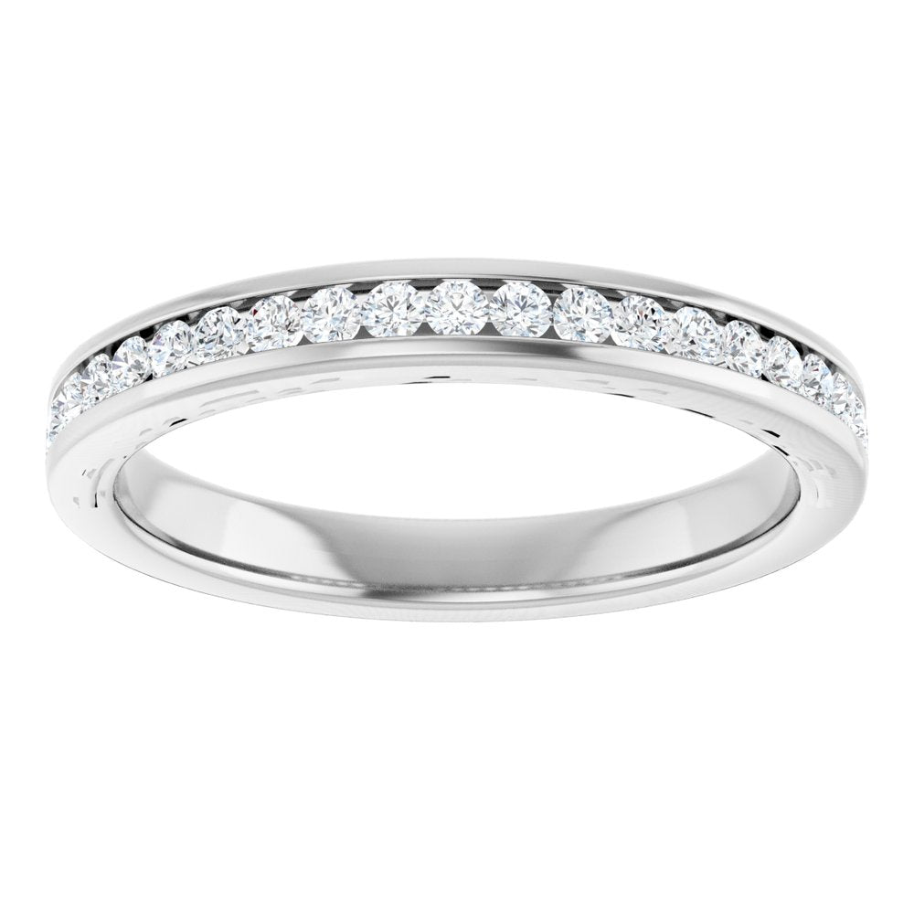 14K White 3/4 CTW Diamond Anniversary Band