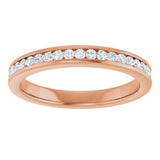 14K Rose Gold 3/8 CTW Natural Diamond Anniversary Band