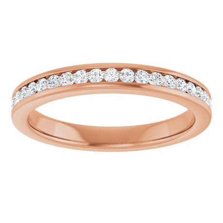 14K Rose Gold 3/8 CTW Natural Diamond Anniversary Band