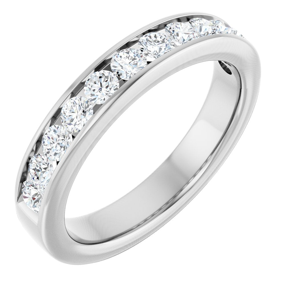 14K White Gold 3/4 CTW Natural Diamond Anniversary Band