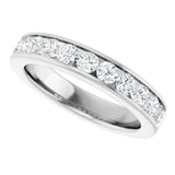 14K White Gold 3/4 CTW Lab-Grown Diamond Anniversary Band