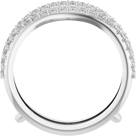 14K White Gold 1/3 CTW Natural Diamond Accented Ring Guard
