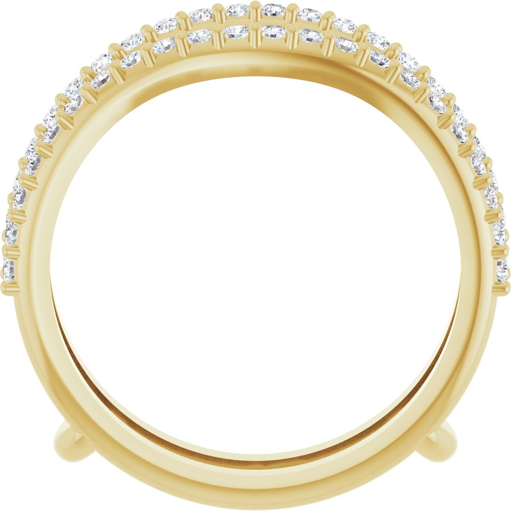 14K Yellow 1/4 CTW Natural Diamond Ring Guard