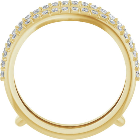 14K Yellow Gold 1/4 CTW Natural Diamond Ring Guard