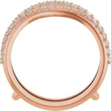 14K Rose Gold 1/4 CTW Natural Diamond Ring Guard