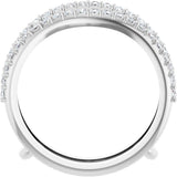 14K White 1/3 CTW Natural Diamond Accented Ring Guard