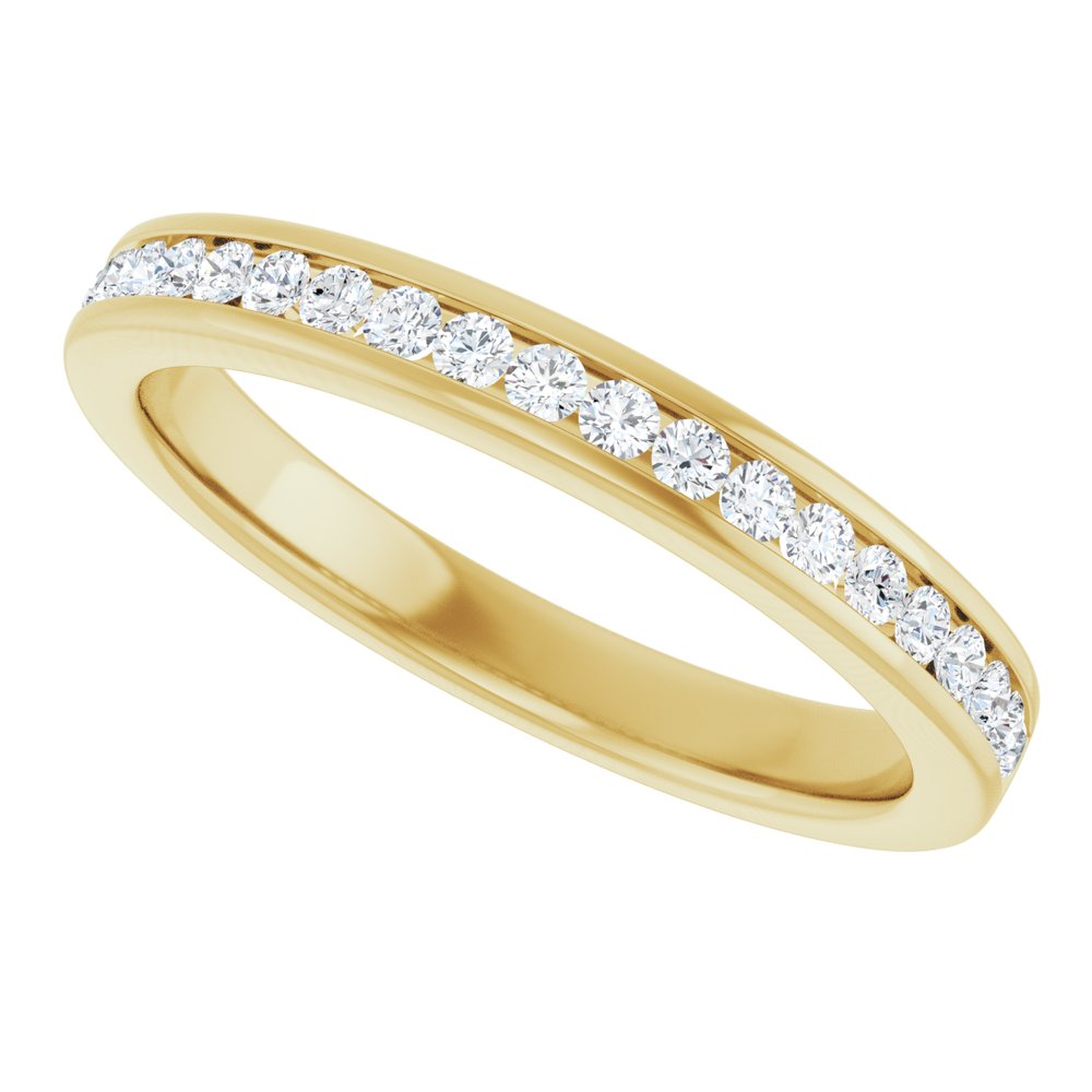 14K Yellow 7/8 CTW Natural Diamond Anniversary Band