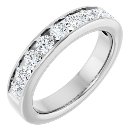 14K White Gold 1 CTW Lab-Grown Diamond Anniversary Band