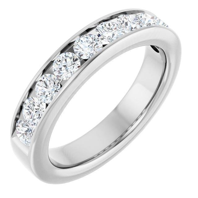 14K White Gold 1 CTW Lab-Grown Diamond Anniversary Band