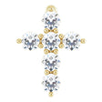 14K Yellow 1/6 CTW Lab-Grown Diamond Cross Pendant