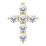 14K Yellow 1/6 CTW Lab-Grown Diamond Cross Pendant