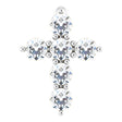 14K White Gold 1/6 CTW Lab-Grown Diamond Cross Pendant