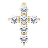 14K Yellow Gold 1/6 CTW Lab-Grown Diamond Cross Pendant