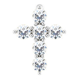14K White Gold 1/6 CTW Lab-Grown Diamond Cross Pendant